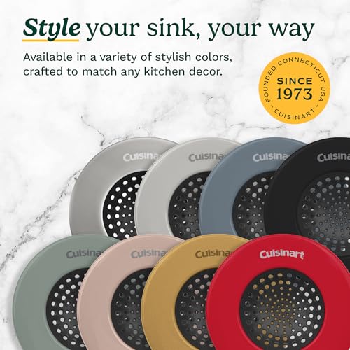 Cuisinart Stainless Steel Kitchen Sink Drain Strainer, 2-Pack, 4.35" - color: Dark Gray