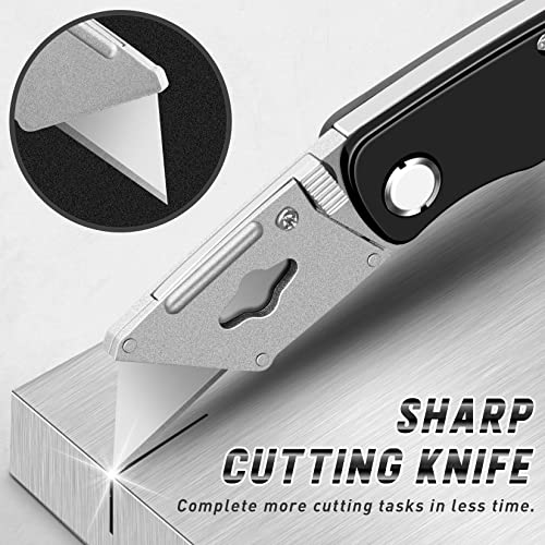 JETMORE Box Cutter Tools 4 Pack Utility Knife With 10 Mat Cutter Blades - color: 4 Pack