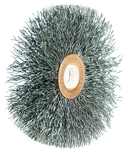 Weiler 15563 3" Crimped Wire Wheel, .0118" Steel Fill, 1/2"-3/8" Arbor Hole, Made in the USA - size: .0118 Wire Size x 1/2"-3/8" Arbor, style: Pack of 1