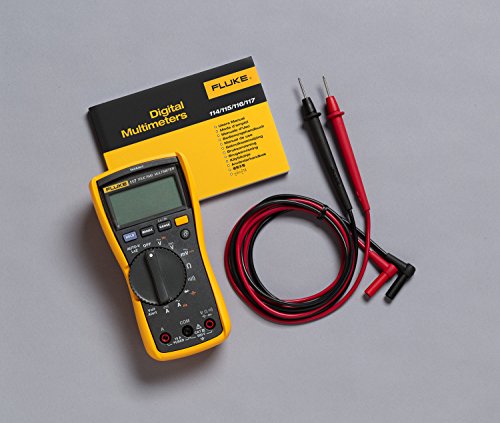 Fluke 117 Digital Multimeter, Non-Contact AC Voltage Detection, Measures Resistance/Continuity/Frequency/Capacitance/Min Max Average, Automatic AC/DC Selection, Low Impedance Mode