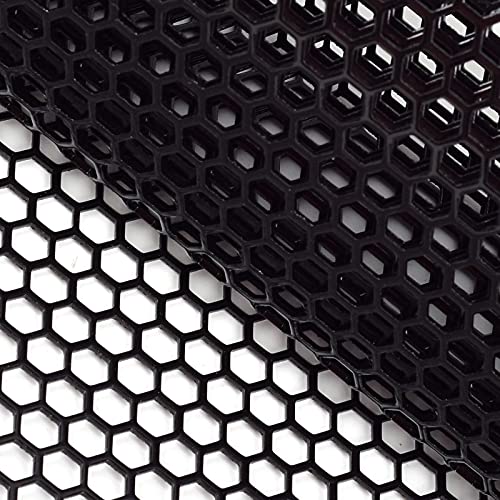 AggAuto 47x16 inches Car Pickup Truck Grill Mesh 6mm Honeycomb Hole Black - color: Black, size: 6x1mm Honeycomb