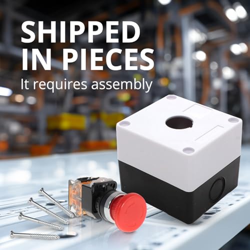 Push Button Switch Emergency Stop Button 10 Pack Stay-Put (Red Mushroom) - Includes Switch Box 22mm - RV Accessories Push Start 1NO/1NC ABS Material - size: 10 Pack, style: 1 Push Buttom