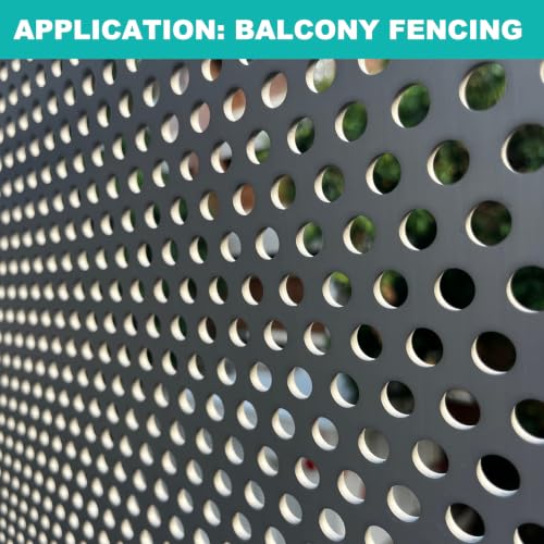 PATIKIL 15.9" x 12" 304 Stainless Steel Perforated Sheet, 2Pcs 0.3" Round Hole 20GA Expanded Metal Mesh Plate Screen Decorative Meshes for Ventilation Grill - size: 15.9" x 12"