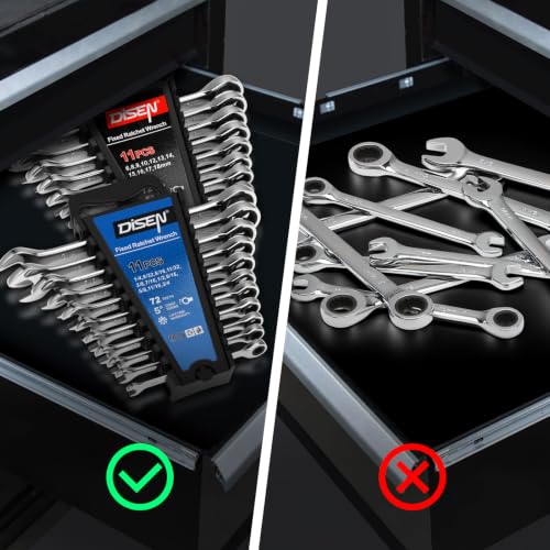 DISEN 22 PCS Ratcheting Wrenches Set, SAE & Metric, 1/4"-3/4" & 6-18mm - size: 22pcs metric & sae set