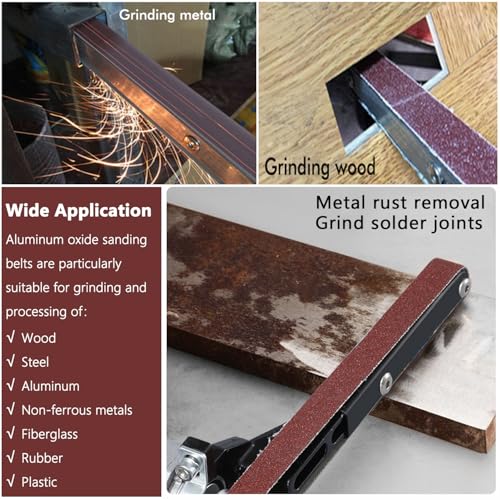 20 Pcs 3/4 x 20.5 Inch Premium Soft Cloth Aluminum Oxide Sanding Belts,4 Pcs Each of 60/120/240/400/600 Grits Sanding Belt for Detailing Bandfile Sander,520 x 20 mm Sanding Belts for Mini Belt Sander.