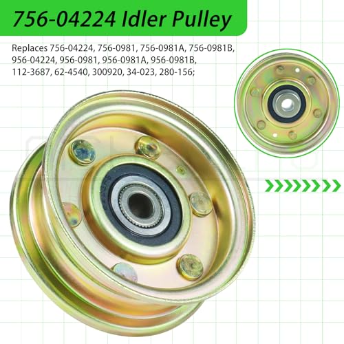 2 Pack 756-04224 Idler Pulley for Cub Cadet LT1050 LT1042 Decks - color: A09 2x756-04224