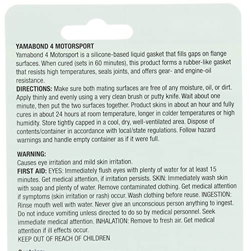 Yamaha Original OEM Yamalube Yamabond 4 Silicone Based Liquid Gasket Yamaha Part# Acc-YAMAB-ON-D4 - (1) 2.5 oz Tube