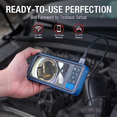 Dual Lens Endoscope with Light, Teslong MS450 Automotive Mechanic Borescope - size: 16.5FT