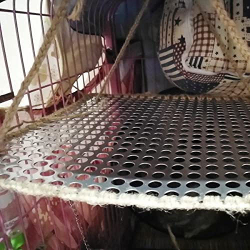 Stainless Steel 304 Perforated Metal Sheets t-20Gauge0.4 Inch Hole 23.6 Inch X15.7 Inch-Suitable for Ventilation Smoking and Decorative Screen Style Grilles - size: 23.6"X15.7"