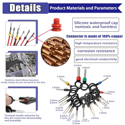 950Pcs Pin Connector Terminal Kit Crimping Tool Automotive Set