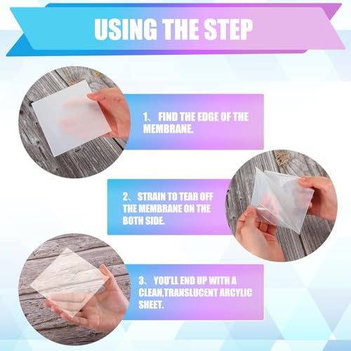Pangda 100 Pcs 3.94x3.94'' Clear Acrylic Sheets Square Board, 0.08'' Thick - size: 0.08'' Thick