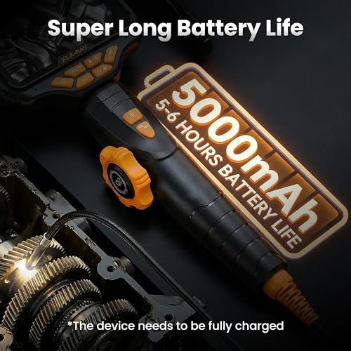 US23-MD62 Two-Way Articulating Borescope with Light, Industrial Endoscope Inspection Camera with 6.2mm Articulated Probe, Flexible Mechanic Snake Scope for Automotive Engine - 3.3FT - style: Articulating Borescope
