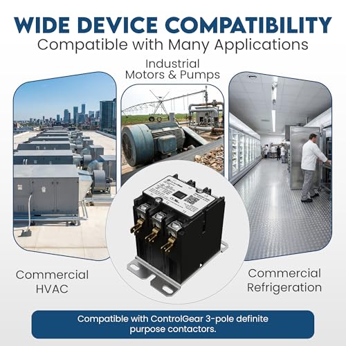 3-Pole Definite Purpose Contactor, 30A, 24V Coil, UL Recognized, A2L Cert. - size: 3P 30A 24V coil