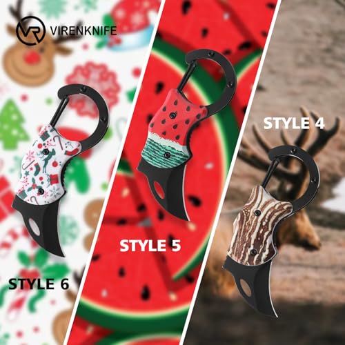 Small Pocket Knife for Women Men, Cute Box Cutter, Folding Utility Knife with 1.38''Sharp Blade, Mini EDC Knives for Everyday Carry, Ideal Gifts for Men and Women(Christmas Gifts) - color: Christmas Gifts