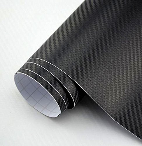 DIYAH 3D Black Carbon Fiber Film Twill Weave Vinyl Sheet Roll Wrap DIY Decals (72" X 60" / 6 FT X 5 FT) - size: 72" X 60" / 6 FT X 5 FT