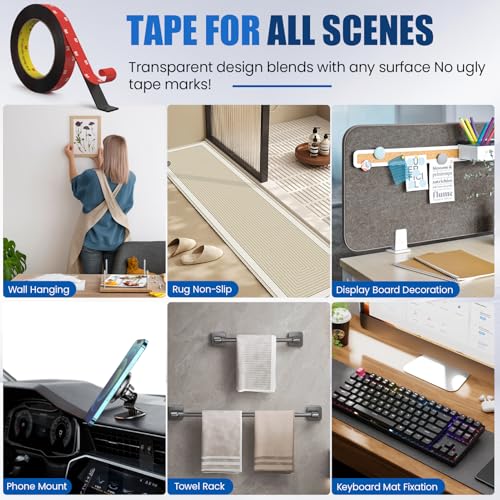 Heavy Duty Double Sided Tape, 9.84ft 20LBS+ Industrial Heat Resistant