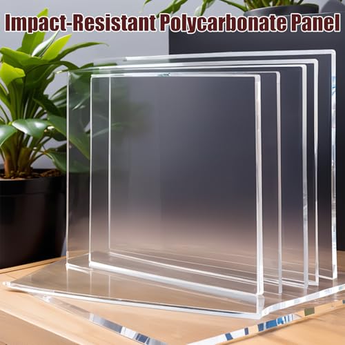 Polycarbonate Sheet, 24"x48"x0.47" Clear Flexible Plastic Sheet Panel - UV, Impact, Weather Resistant, Easy-Cut for for Craft, Picture Frames, Sign Blank, DIY Display Project - size: 24"x48"x0.47"