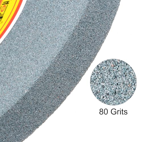 uxcell 8-Inch Bench Grinding Wheels Green Silicon Carbide GC 80 Grits Surface Grinding Ceramic Tools - size: 8 x 0.79"