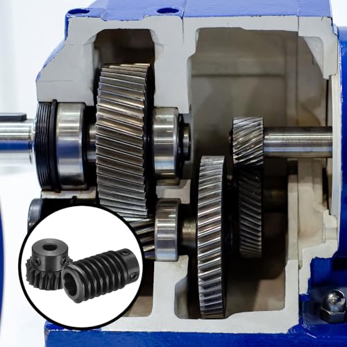uxcell Worm Gear Set 1 Mod 20T 1:20 Reduction Rate,Gear 6mm,Rod 10mm Bore - size: Gear 6mm, Rod 10mm Bore