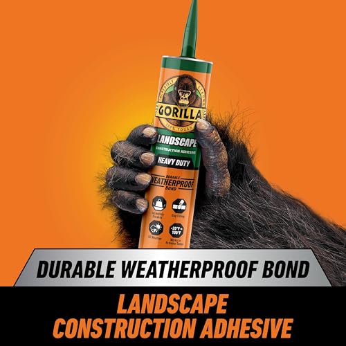 Gorilla Landscape Construction Adhesive, Heavy Duty, 9 fl. oz. Cartridge - style: Landscape Gray