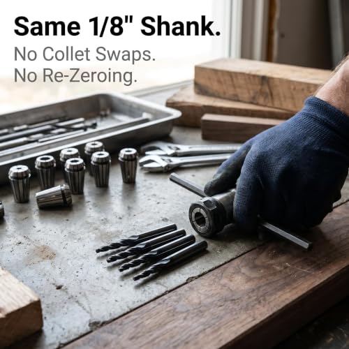Tapered Ball Nose End Mill 1/8" HRC55 AlTiN, 4 Pack