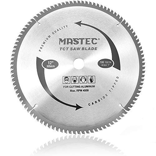 12-Inch 100 Tooth TCG for Aluminum and Non Ferrous Metals Cutting Saw Blade with 1-Inch Arbor - size: 12" 100T