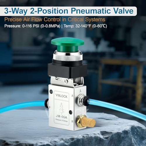 3/2 Way 1/4"NPT Momentary Push Button Mechanical Valve JM-06A - style: 3 Way 2 Position