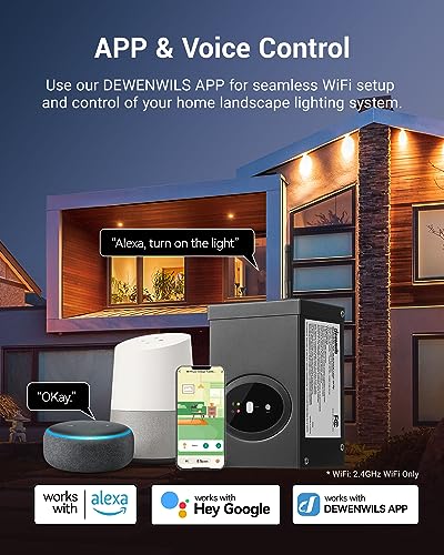 DEWENWILS Smart Low Voltage Landscape Transformer 120W - style: 120W WIFI