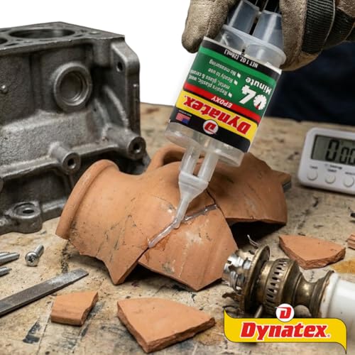Dynatex 143418 4 Minute Epoxy Adhesive 1 oz Twin Syringe (1 Pack)