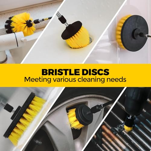 Holikme 30Piece Drill Brush Attachment Set - Power Scrubber Cleaning Kit - color: Black