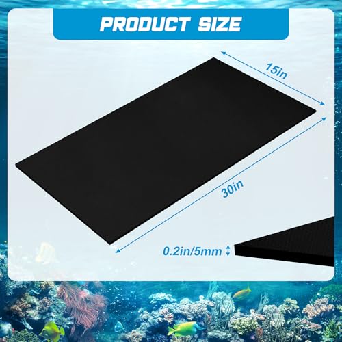 Luxiv 30X15In Aquarium Leveling Mat Set Cuttable Neoprene Pad for Fish Tank