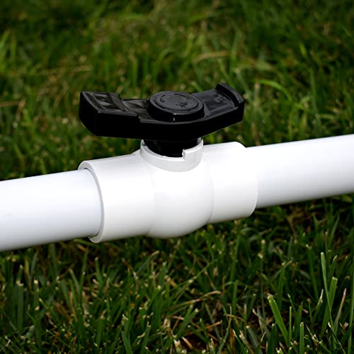 2Pcs 1" PVC Ball Valve, Shut-Off Valve with Easy to rotate and Excellent Handle, Rated at 150 PSI - size: 1 Inch (1")