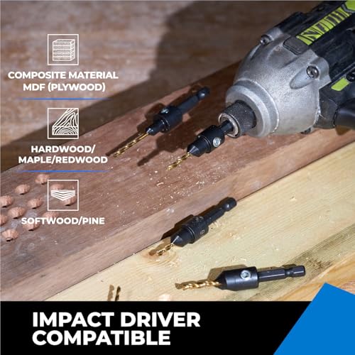 toolant 3pack#12 Silence Countersink Drill Bits Set for US Wood Screw, High-Speed Steel Counter Sink Drill Bit in One Step - size: #12, 3 Pieces