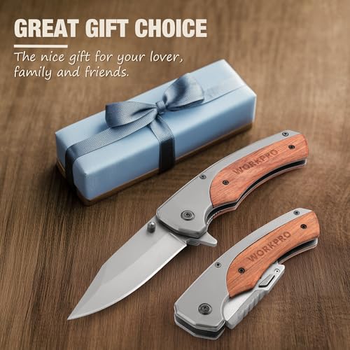 WORKPRO Folding Utility Knife & EDC Pocket Knife - style: Utility Knife & Pocket Knife