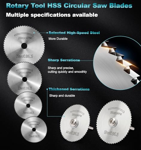 Cutting Wheel Set, 44Pcs Pro Cutting Wheels Kit for Dremel Cut Off Wheels