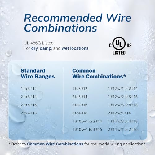 50PCS Waterproof Wire Nuts 20-10 AWG Silicone-Filled UL 486G Direct Bury - size: 20–10 AWG -50 pcs