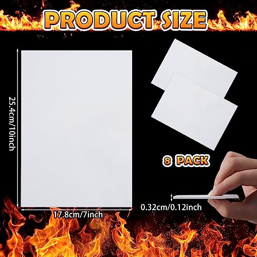 8 Piece High Temperature Gasket Paper, 1/8 Inch White Insulation Sheets - size: 1/8" Thick