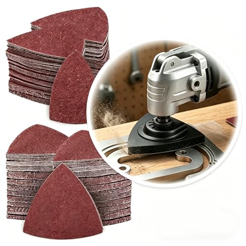 156Pcs Oscillating Tool Sanding Pads Kit, 3Pcs Triangle Sanding Pads and 3Pcs Finger Sanding Pad, 150Pcs Multitool Sandpaper Set, Grit Fit for Finishing Wood Sanding - size: 156pcs Triangle and Finger Sanding Pads