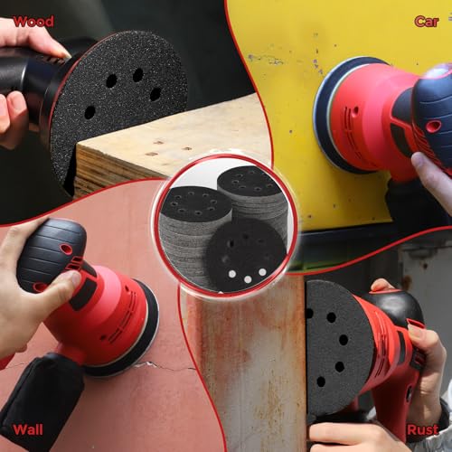 100PCS 5 Inch Sanding Discs 120 Grit Random Orbit Sander Sandpaper - style: Silicon Carbide