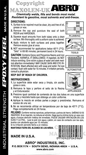 ABRO Steel Epoxy, 60-Minute Metal-to-Metal Adhesive