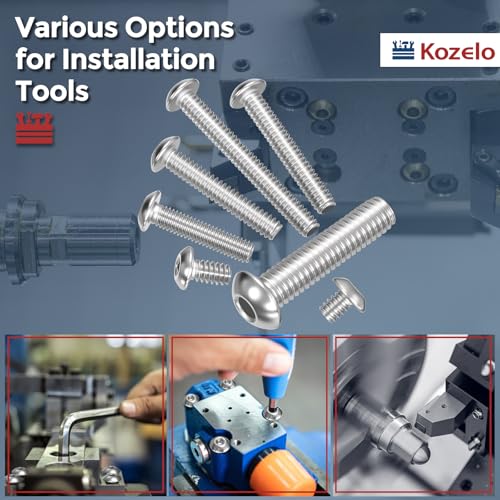 30pcs Button Head Socket Cap Screw-1/4-20x2-1/2 304Stainless Steel - size: 1/4"-20x2-1/2"