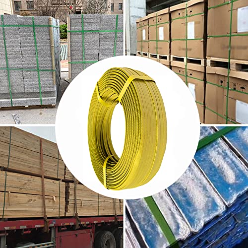 Poly Strapping 1/2" Plastic Strapping, 600lbs Break Strength, Yellow - color: 330FT Poly Strapping 1/2"