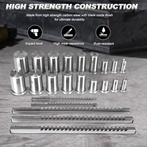 Generic Keyway Broach Kit 30Pcs Forged HSS Metalworking Set