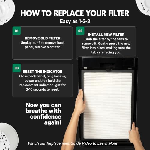 PuroAir 400 Replacement Filter - Genuine 400 Filter Replacement (2PK) - size: 2 Pack