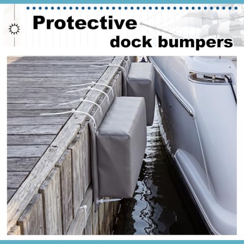Boat Dock Bumpers Heavy-Duty Marine - color: Gray, size: 17 x 6 x 3.5"