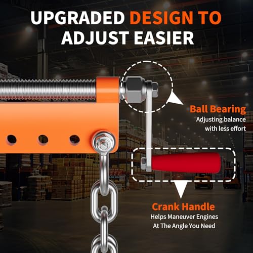 Engine Load Leveler with Ball Bearing, Heavy Duty Crane Leveler Accessory - color: Orange