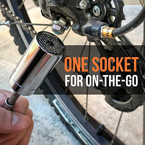 RAK Super Universal Socket Tool, 7-19mm Universal Socket Wrench Set, Gator Grip with Power Drill Adapter Set, Valentine's Day Gift, Ideal Cool Gadgets for Birthday Gifts for Men Dad Husband - style: Universal Socket