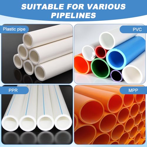 3Pcs PVC Pipe Threading Kit, 1/2, 3/4&1 Inch NPT Dual End PVC Cutting Set