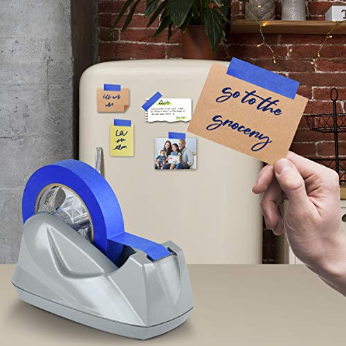 Acrimet Desktop Tape Dispenser Jumbo Size, Non-Skid Base, Plastic, Silver