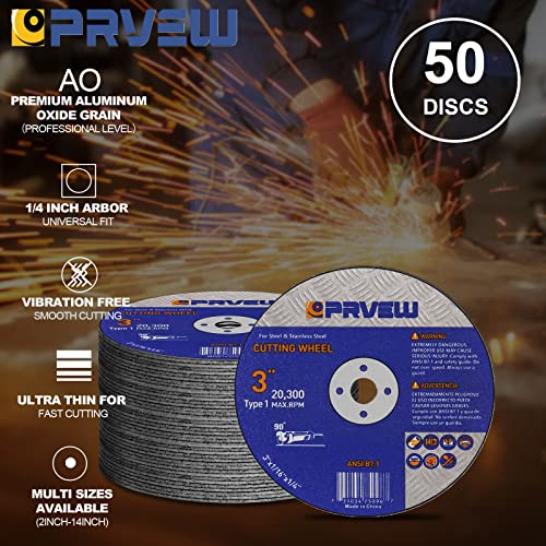 50-PK Cut Off Wheels,3" x1/16 x1/4" Metal & Stainless Steel Aggressive Cutting Wheel for Die Grinder - style: 3"x1/16"x1/4"(50-PK)